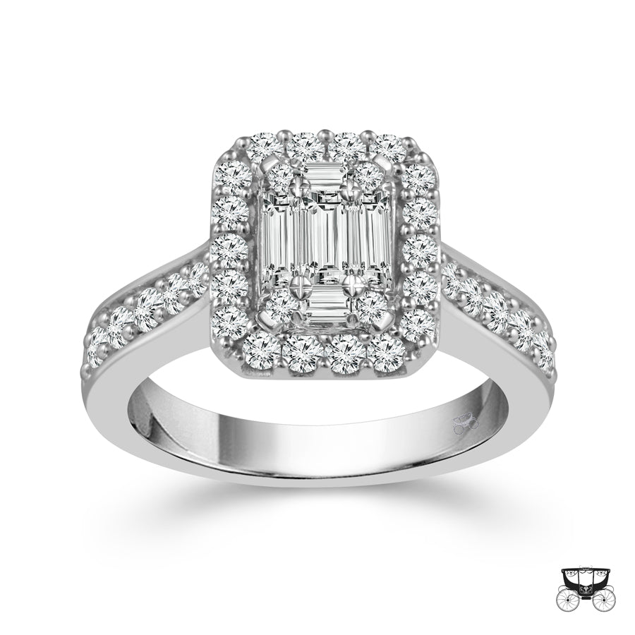 Diamond Engagement Ring 1 ct tw 14k White Gold