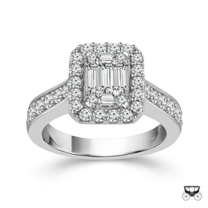 Diamond Engagement Ring 1 ct tw 14k White Gold