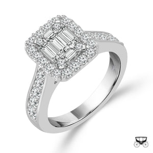 Diamond Engagement Ring 1 ct tw 14k White Gold