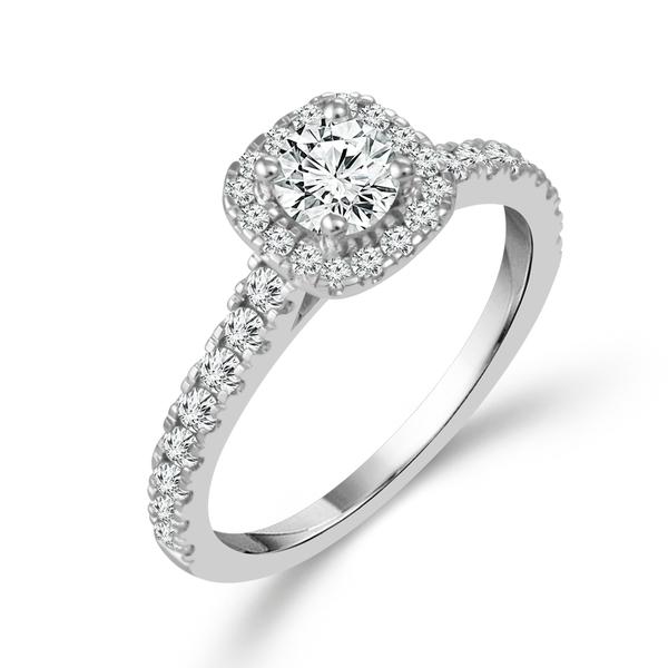 Diamond Engagement Ring 0.75 ct tw 14k White Gold