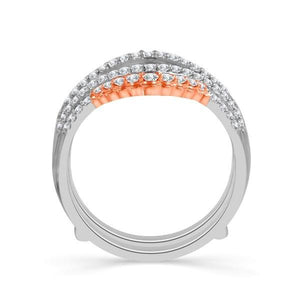 Diamond Enhancer Ring 0.50 ct tw 10k White Gold+10k Rose Gold