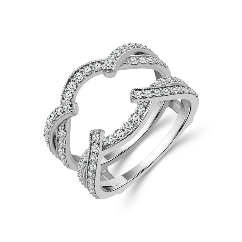 Diamond Enhancer Ring 0.60 ct tw 14k White Gold