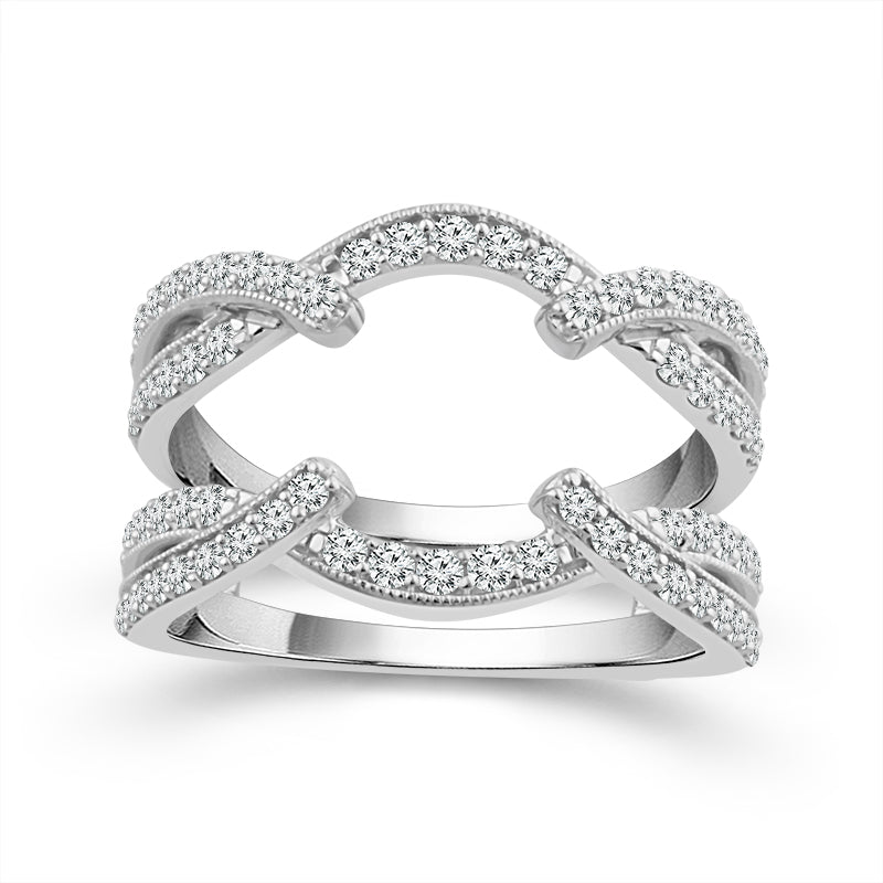 Diamond Enhancer Ring 0.60 ct tw 14k White Gold