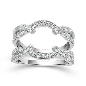 Diamond Enhancer Ring 0.60 ct tw 14k White Gold