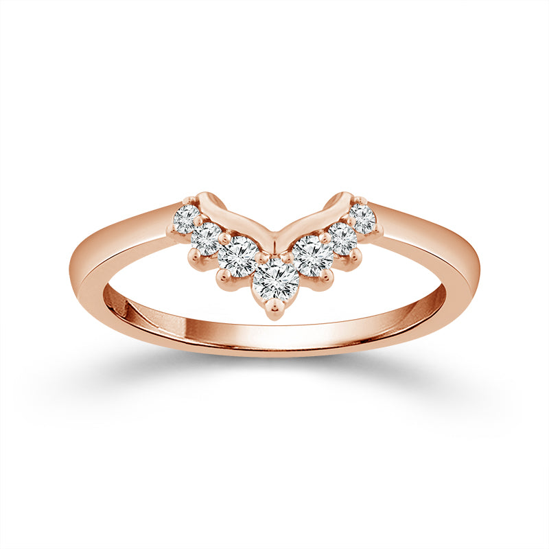 Diamond Enhancer Ring 0.13 ct tw 10k Rose Gold