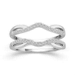 Diamond Enhancer Ring 0.20 ct tw 14k White Gold