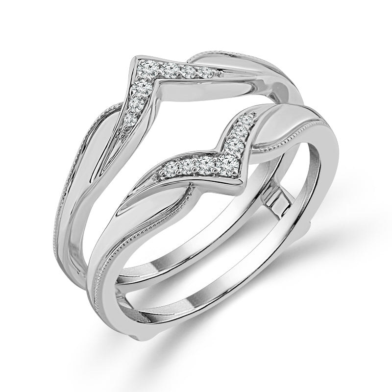 Diamond Enhancer Ring 0.105 ct tw 10k White Gold
