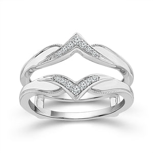 Diamond Enhancer Ring 0.105 ct tw 10k White Gold
