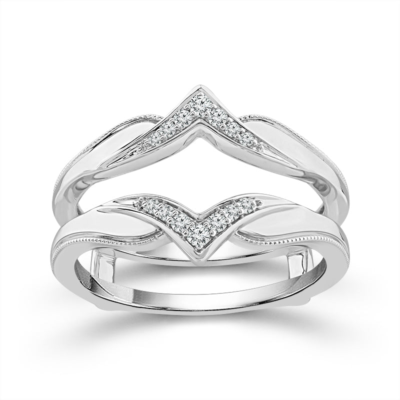 Diamond Enhancer Ring 0.105 ct tw 14k White Gold