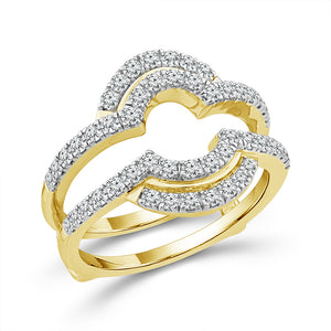Diamond Enhancer Ring 0.60 ct tw 14k White Gold