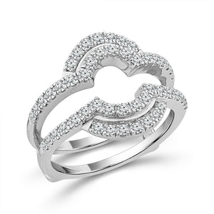 Diamond Enhancer Ring 0.60 ct tw 14k White Gold