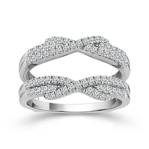 Diamond Enhancer Ring 0.50 ct tw 14k White Gold