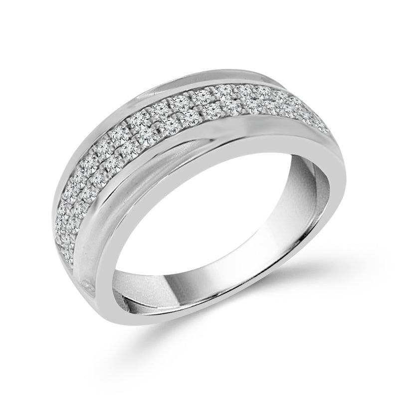 Diamond Mens Ring 0.75 ct tw 10k White Gold