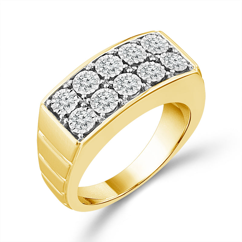 Diamond Mens Ring 0.75 ct tw 10k Yellow Gold