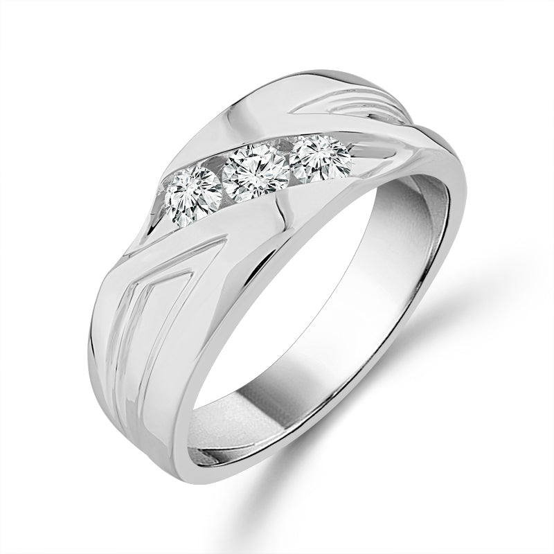Diamond Mens Ring 0.5 ct tw 10k White Gold