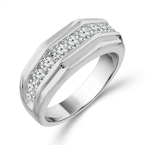 Diamond Mens Ring 1 ct tw 10k White Gold