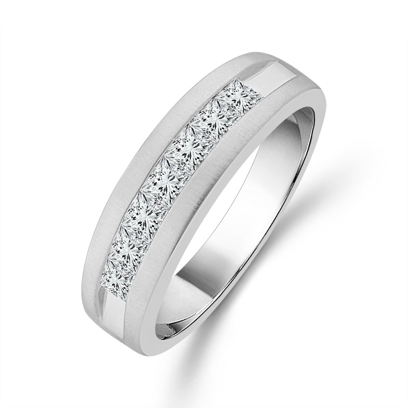 Diamond Mens Ring 1 ct tw 10k White Gold