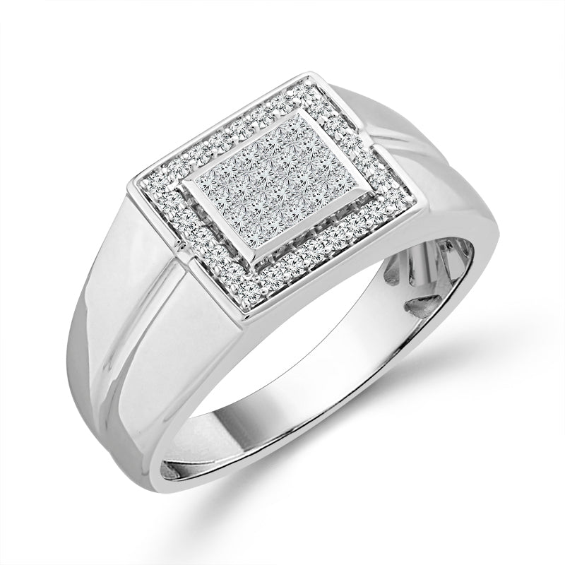 Diamond Mens Ring 0.5 ct tw 10k White Gold