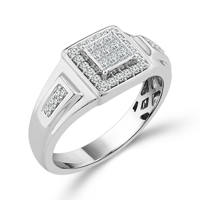 Diamond Mens Ring 0.5 ct tw 10k White Gold