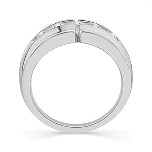 Diamond Mens Ring 1 ct tw 10k White Gold