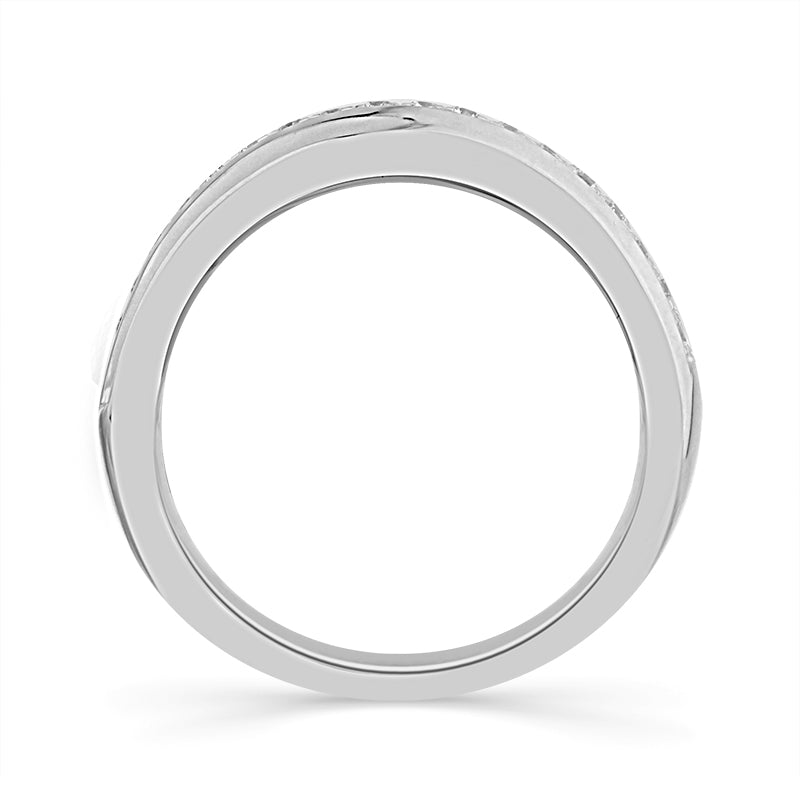 Diamond Mens Ring 0.75 ct tw 10k White Gold