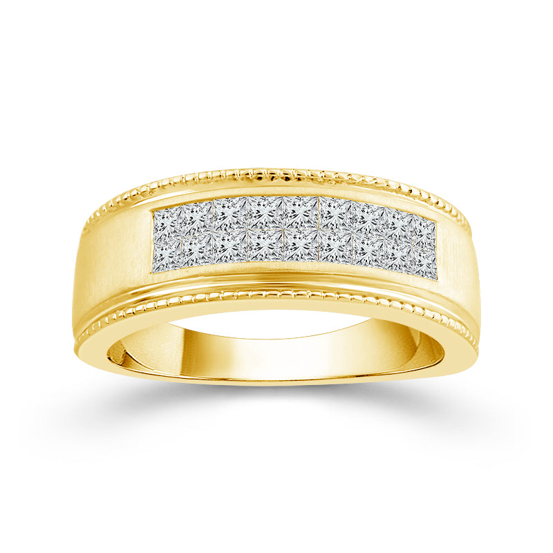 Diamond Mens Ring 1 ct tw 10k White Gold