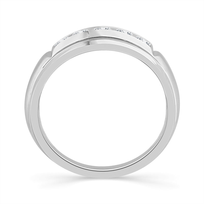 Diamond Mens Ring 0.65 ct tw 10k White Gold