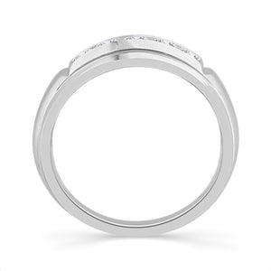 Diamond Mens Ring 0.65 ct tw 10k White Gold