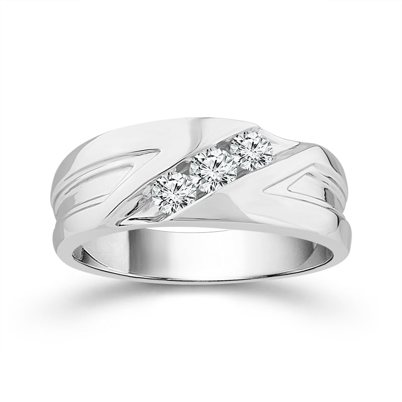 Diamond Mens Ring 0.5 ct tw 10k White Gold