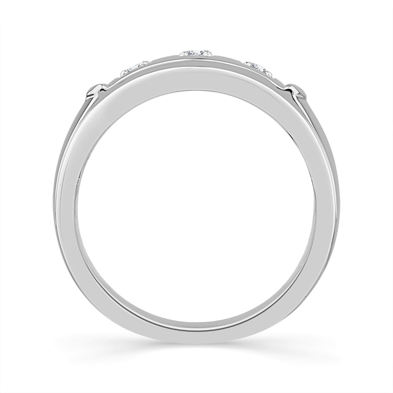 Diamond Mens Ring 0.17 ct tw 10k White Gold