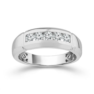 Diamond Mens Ring 0.65 ct tw 10k White Gold