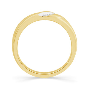 Diamond Mens Ring 0.02 ct tw 10k Yellow Gold