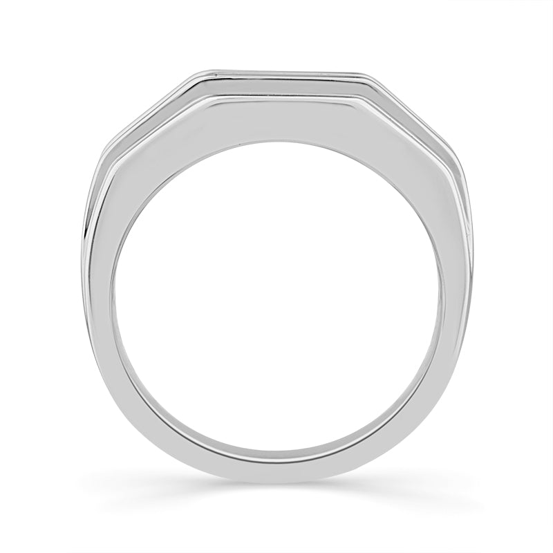 Diamond Mens Ring 1 ct tw 10k White Gold