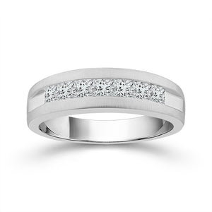 Diamond Mens Ring 1 ct tw 10k White Gold