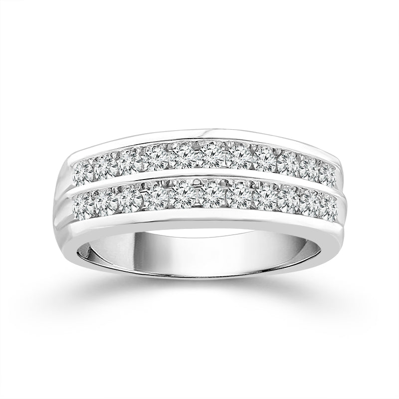 Diamond Mens Ring 0.75 ct tw 10k White Gold