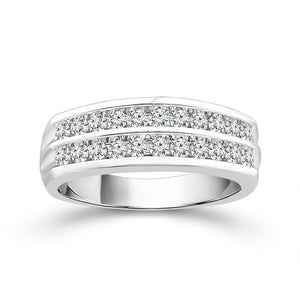 Diamond Mens Ring 0.75 ct tw 10k White Gold