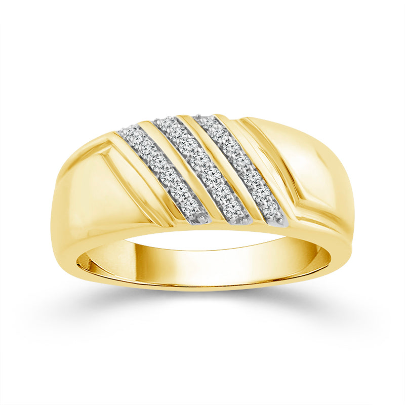 Diamond Mens Ring 0.2 ct tw 10k Yellow Gold
