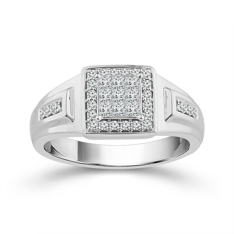 Diamond Mens Ring 0.5 ct tw 10k White Gold