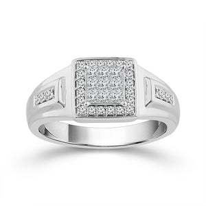 Diamond Mens Ring 0.5 ct tw 10k White Gold