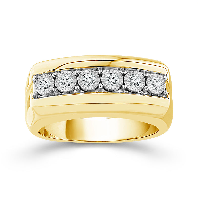 Diamond Mens Ring 0.25 ct tw 10k Yellow Gold