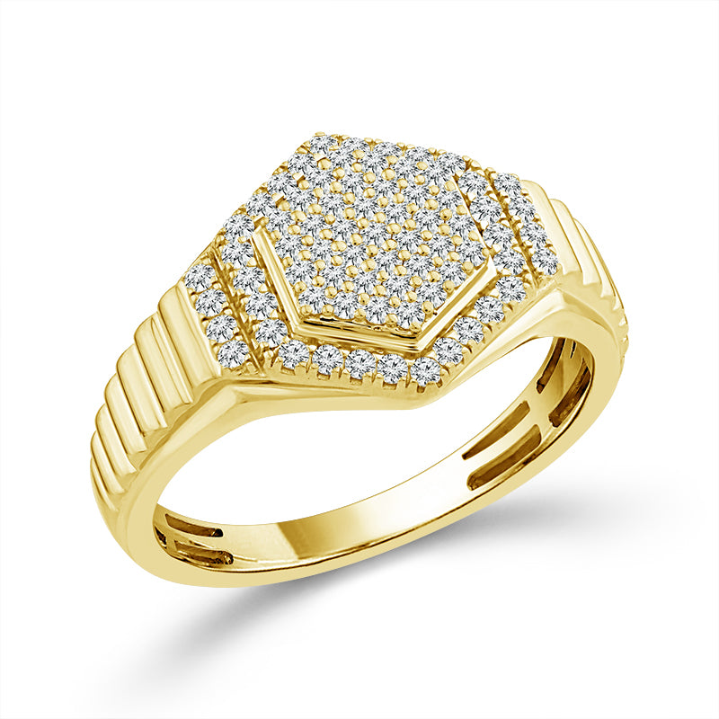 Diamond Mens Ring 0.50 ct tw 10k Yellow Gold