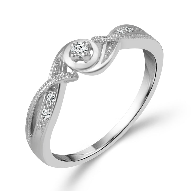 Diamond Fashion Ring 0.07 ct tw 10k White Gold