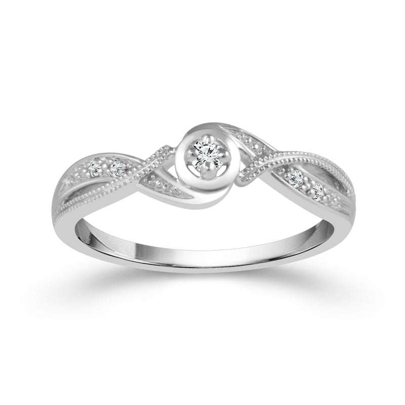 Diamond Fashion Ring 0.07 ct tw 10k White Gold