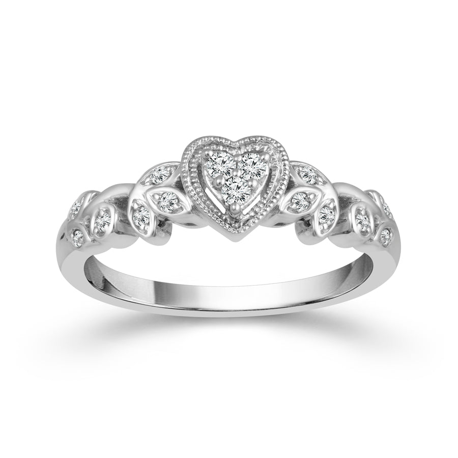 Diamond Fashion Ring 0.13 ct tw 10k White Gold