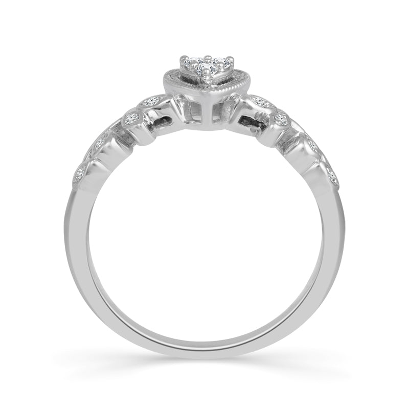 Diamond Fashion Ring 0.13 ct tw 10k White Gold