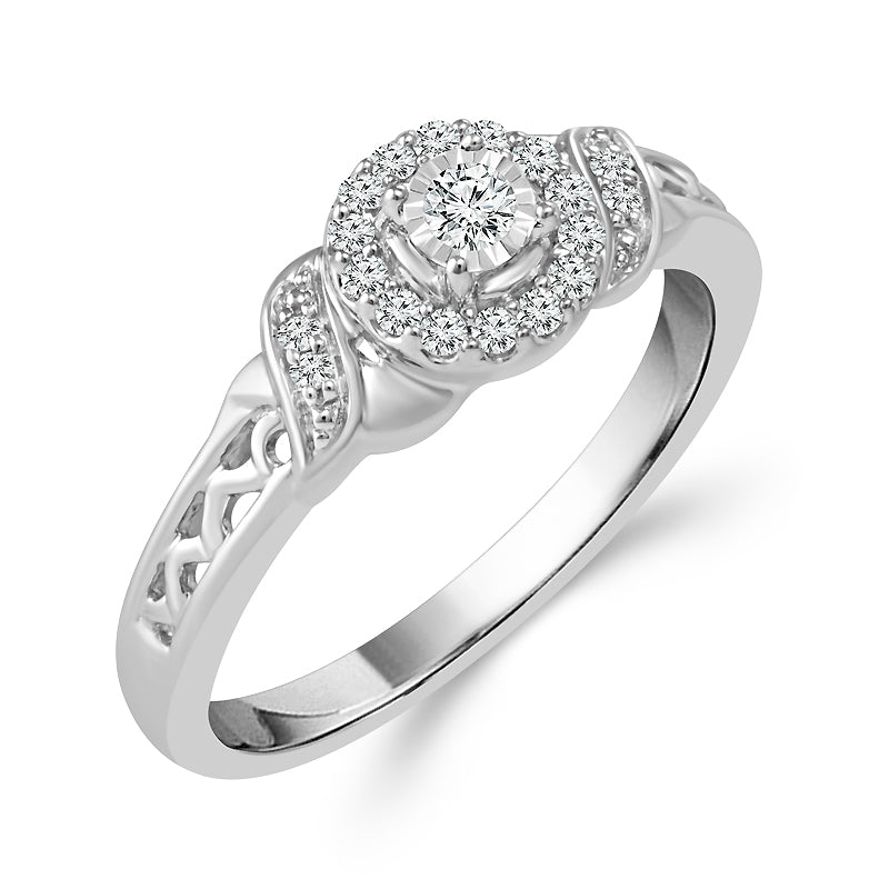 Diamond Fashion Ring 0.17 ct tw Silver