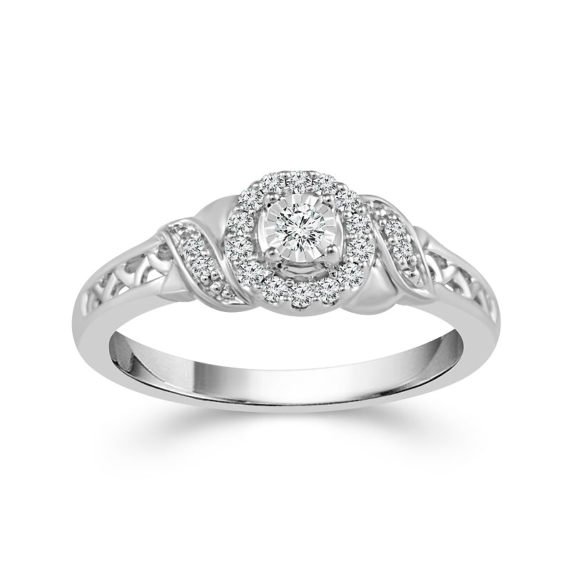 Diamond Fashion Ring 0.17 ct tw Silver