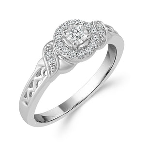 Diamond Fashion Ring 0.17 ct tw Silver