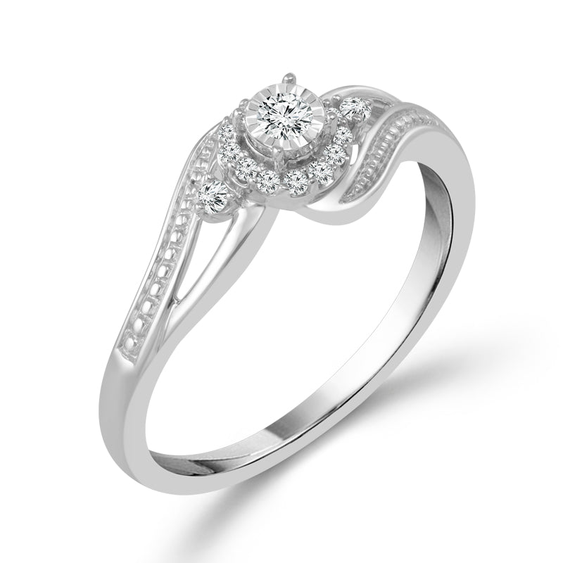 Diamond Fashion Ring 0.1 ct tw Silver