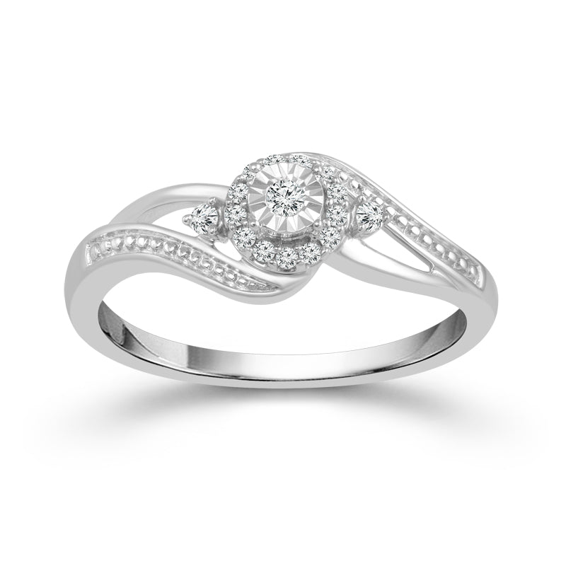 Diamond Fashion Ring 0.1 ct tw Silver